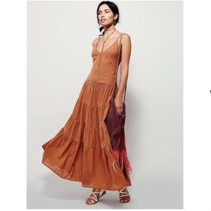 Rare! Free People Bianca linen maxi dress